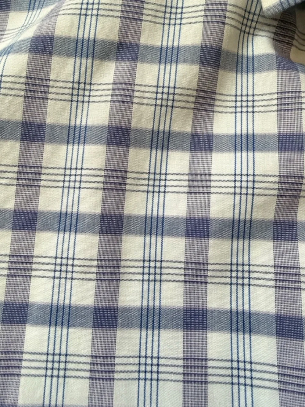 Banana Republic Non-Iron Slim Fit Purple & Blue Plaid Dress Shirt